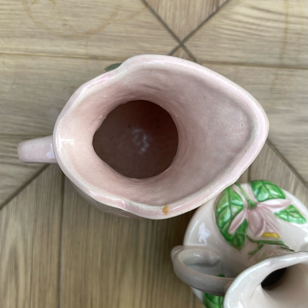 Vintage Pink Pitcher And Hull Vase, Made USA - Picture 5 of 11